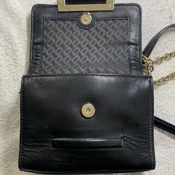 Diane Von Furstenberg 440 Black Leather Micro Mini Exotic Print Bag Chain Strap - Picture 10 of 16